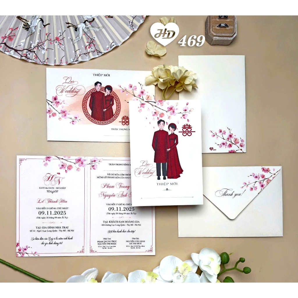 100 thiệp phong bì đẹp 2025 (bao gồm 1 ruột gập 2 + 1 phong bì)