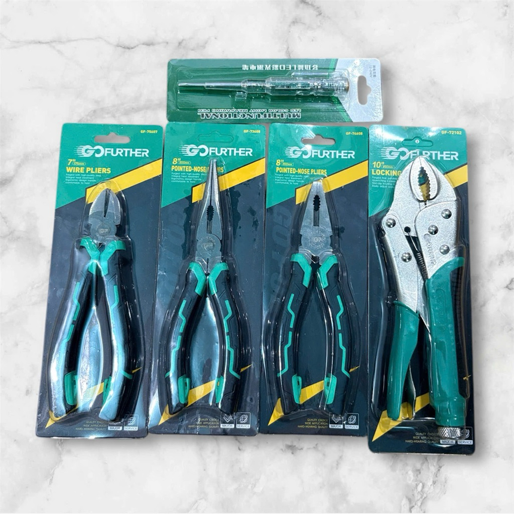 Bộ 4 Kìm Đa Năng GOFURTHER – Kìm Chết 10inch + Kìm Nhọn 8inch + Kìm Điện 8inch + Kìm Cắt 8inch | Tặn