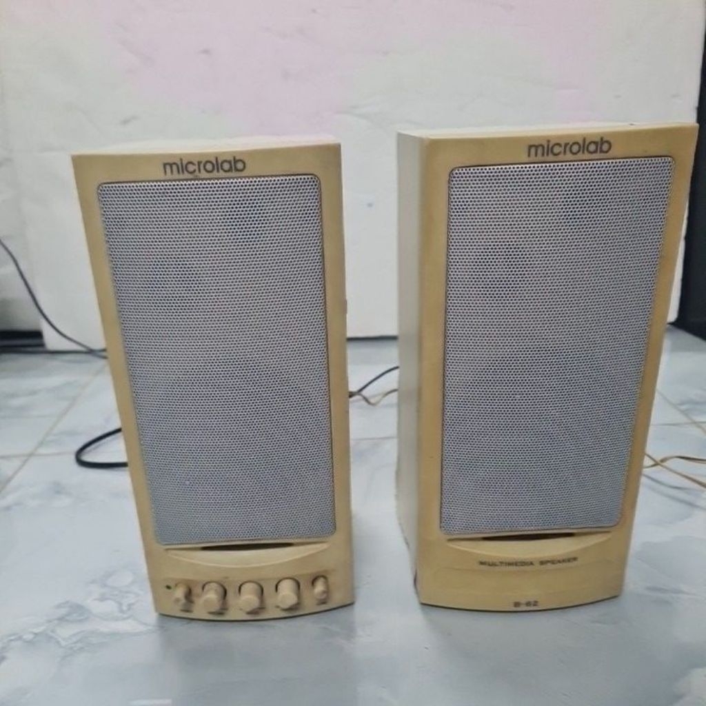 CẶP LOA VI TÍNH 2.0 MICROLAB, model:B-62, ĐÃ GẮN BLUETOOTH 5.0,hàng đã qua sử dụng, vỏ cũ theo thời 