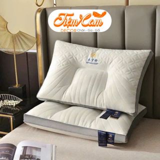 Gối ngủ 3D cao cấp chống đau mỏi vai gáy kích thước 48 x 74 cm (HÀNG CAO CẤP)