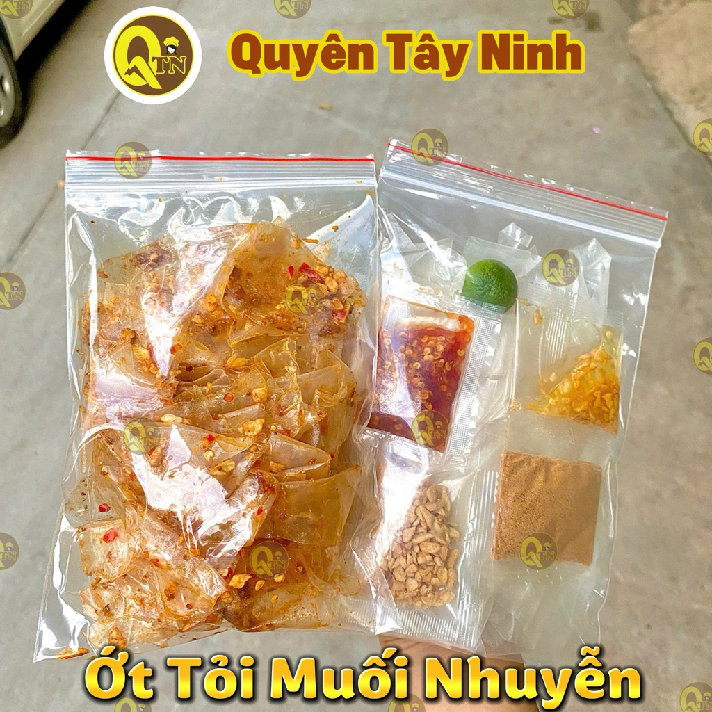 5 Bịch Bánh Tráng DẺO SATE TỎI MUỐI NHUYỄN siêu ngon siêu cay Bánh tráng Quyên tây ninh