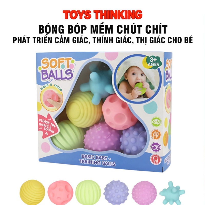 Bóng chơi đa giác quan ToysThinking cho trẻ hỗ trợ phát triển xúc giác thị giác thính giác