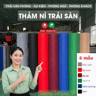 Thảm trải sàn nỉ, thảm trải phòng trang trí trải văn phòng sự kiện phòng ngủ, dày 3mm, khổ rộng 2m