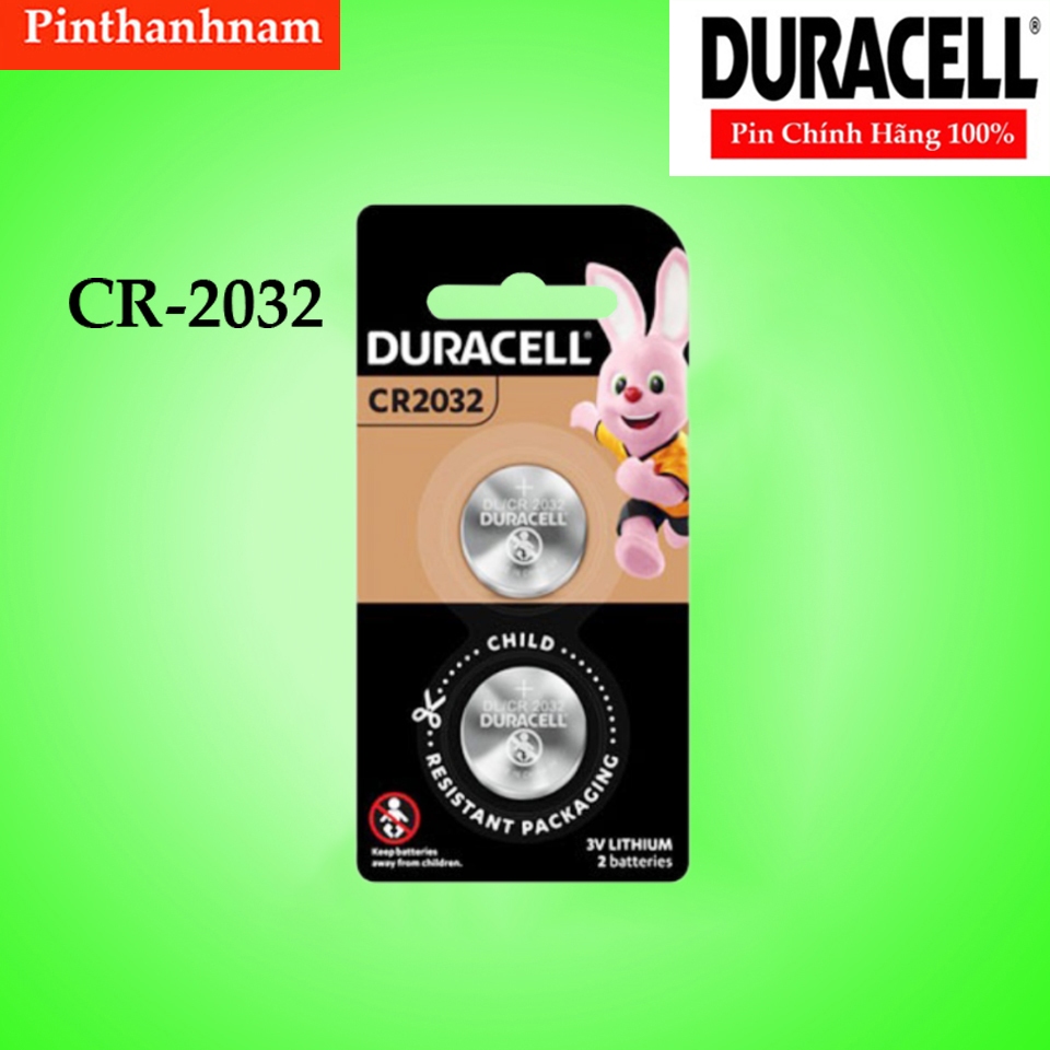Pin CR2032 Duracell Vỉ 2 Viên Chính Hãng Dung Lượng Siêu Cao