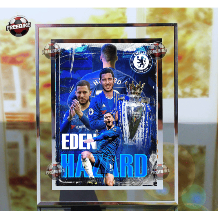 KHUNG POSTER EDEN HAZARD BẰNG KÍNH PHA LÊ CAO CẤP