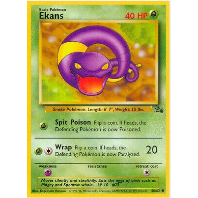 [Thẻ bài Pokemon TCG] Ekans - 46/62 - Common Unlimited