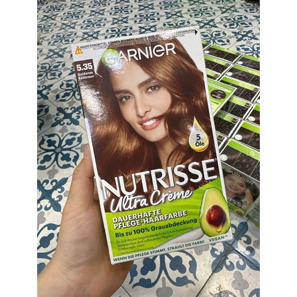 Garnier - Thuốc nhuộm tóc Garnier tone 5.35 Goldenes Rebraun ( Nâu ánh đồng )