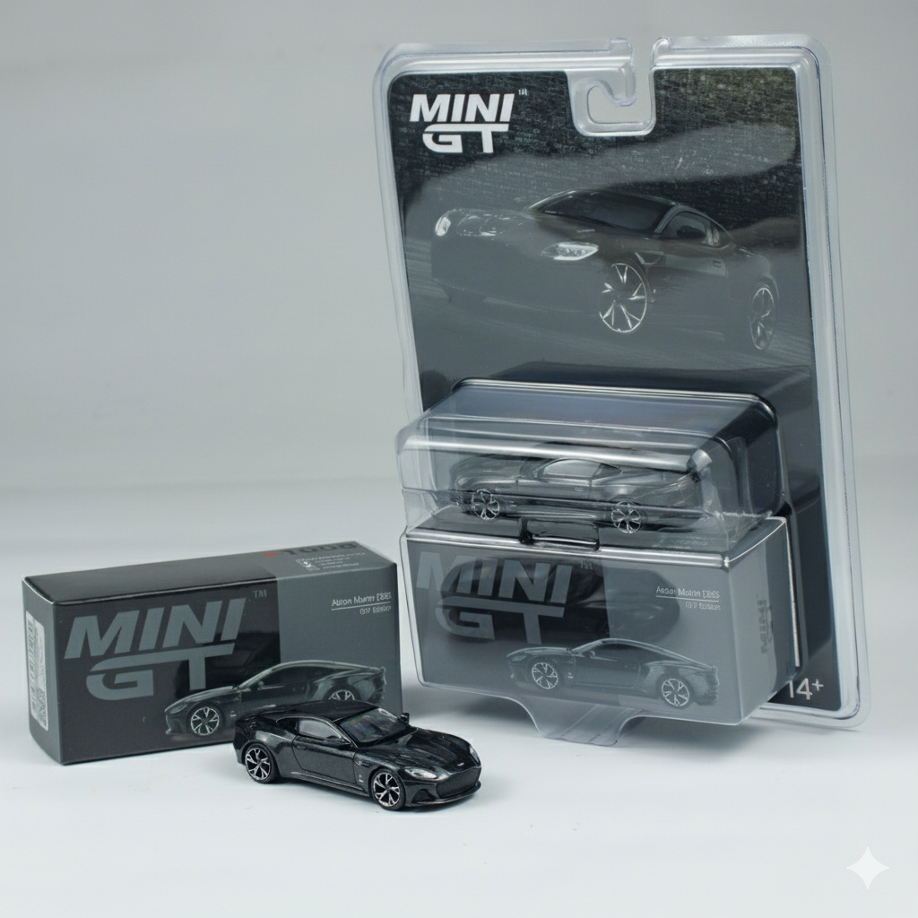 Mô hình xe Aston Martin DBS 007 Edition bản box - bản card tỉ lệ 1:64 MiniGT MGT01008
