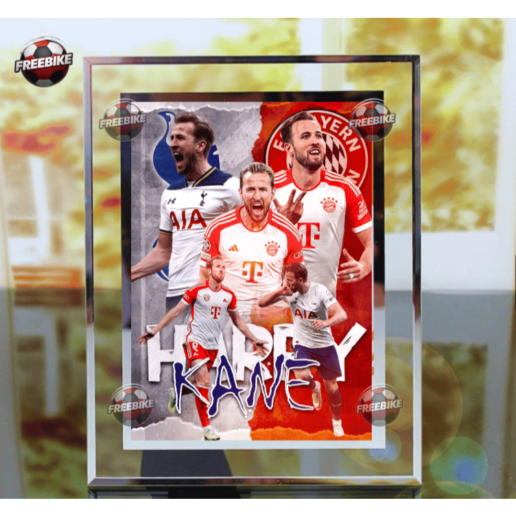 KHUNG POSTER HARRY KANE BẰNG KÍNH PHA LÊ CAO CẤP