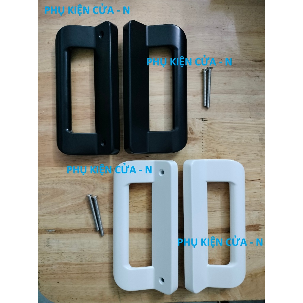 [Chính hãng] Bộ tay phụ khóa chữ D Kinlong - Tay nắm giả chữ D không khóa cửa lùa hệ 93 / 55