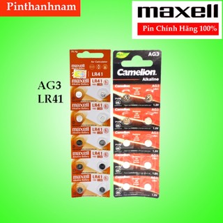  Pin LR41 AG3 Maxell Camelion Vỉ 10 Viên Dung Lượng Cao 