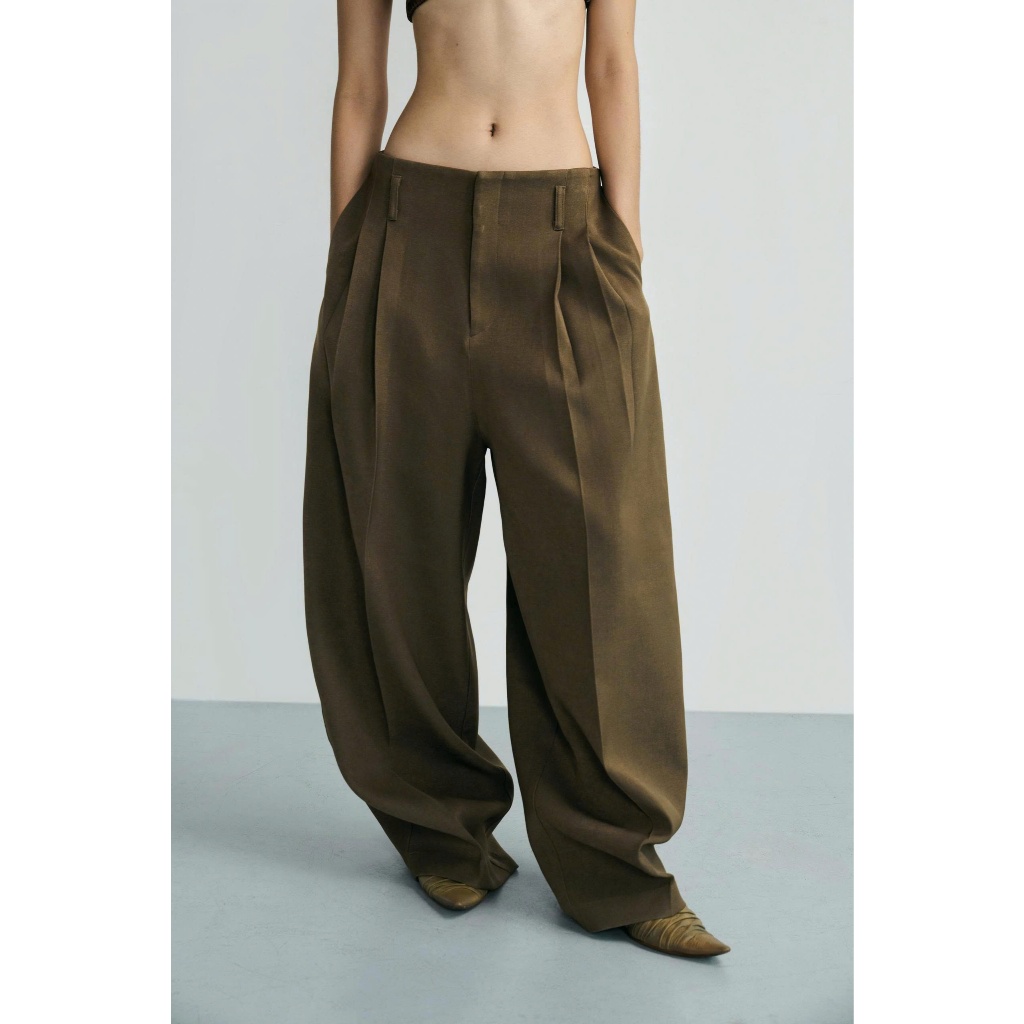 /ou'ba:d/ - QUẦN DÀI màu ĐEN, NÂU ống rộng chất vải kaki đứng form 3 size S/M/L