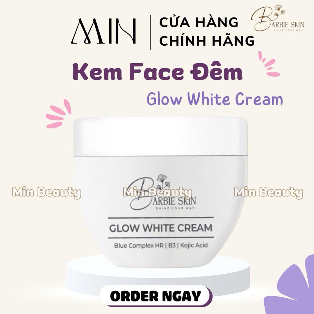 KEM FACE GROW WHITE CREAM BARBIE SKIN - KEM DƯỠNG TRẮNG HỒNG, MỊN MÀNG TỰ NHIÊN NÂNG TONE DA