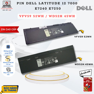  Pin Laptop Dell Latitude E7240 E7250 WD52H VFV59 45Wh  52Wh ZIN NEW - BẢO HÀNH 6 THÁNG - LỖI ĐỔI MỚI 1 ĐỔI 1 