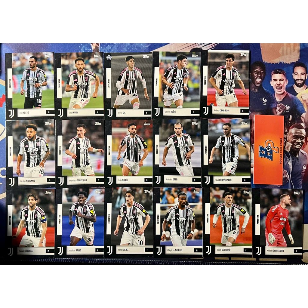 Set thẻ bóng đá Juventus Topps Juventus Team Set 2025/26