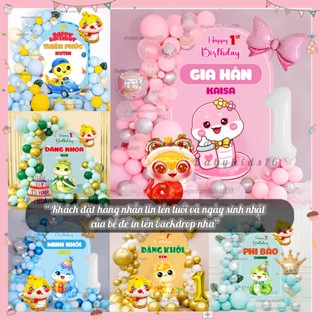    TUỔI RẮN   Combo bóng trang trí sinh nhật cho bé tuổi rắn-kèm backdrop in  tên+ngày  MẪU MỚI 2026 