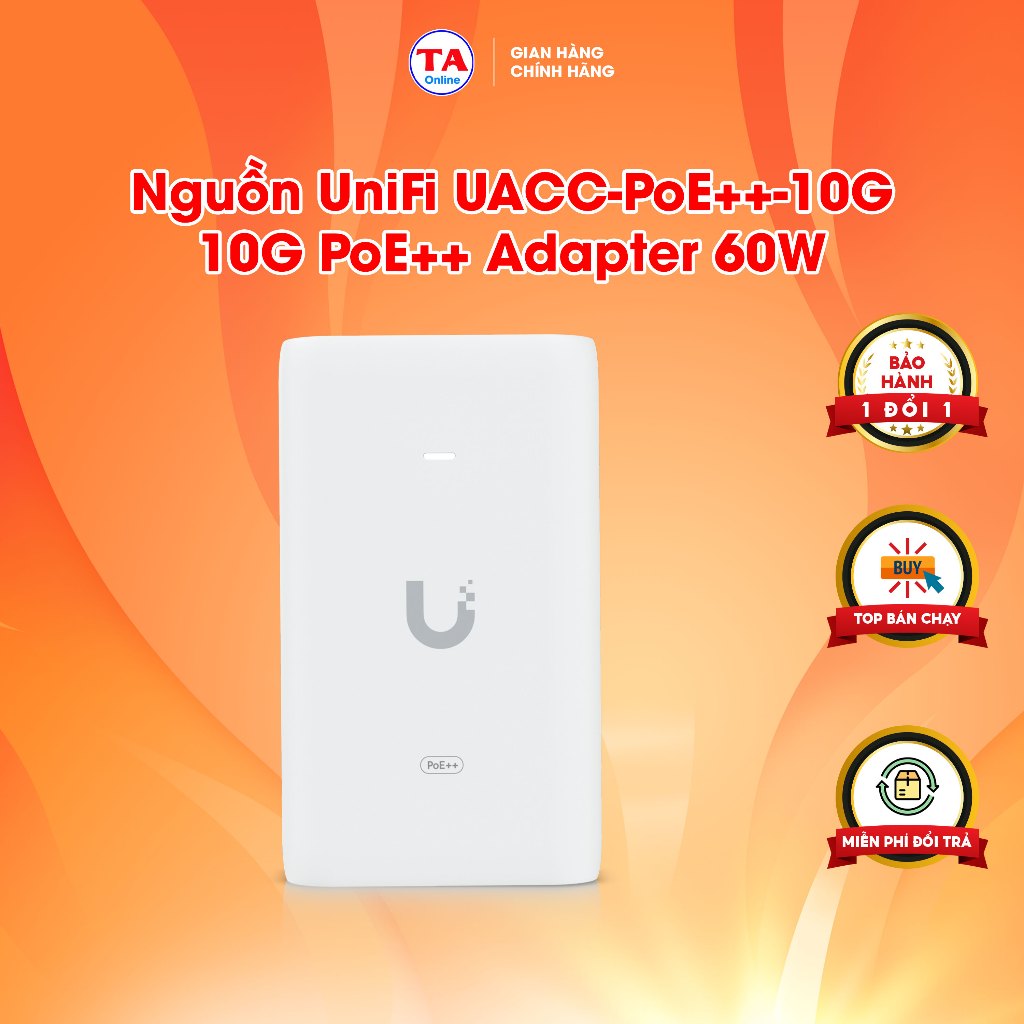 Nguồn UniFi 10G PoE++ Adapter 60W | UACC-PoE++-10G
