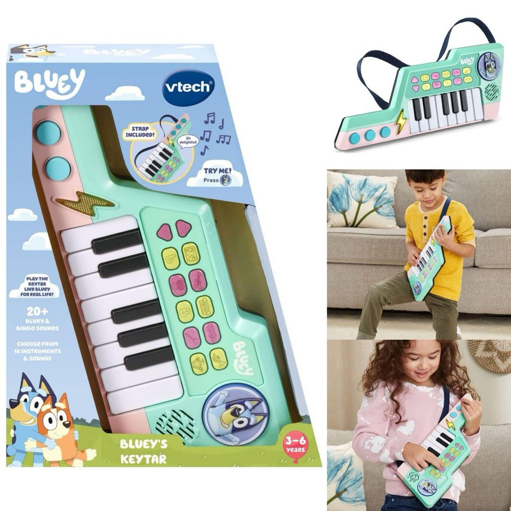 [NEW] 🪭🍭VTECH ĐÀN KEYTAR BLUEY ÂM THANH SỐNG ĐỘNG CÓ DÂY ĐEO CHƠI NHẠC.