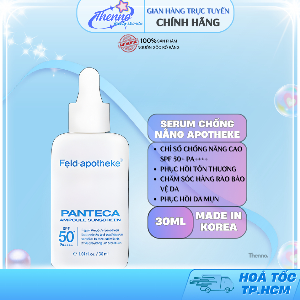 Tinh Chất Chống Nắng Làm Dịu, Phục Hồi Da Nhạy Cảm Feld Apotheke Panteca Ampoule Sunscreen 30ml
