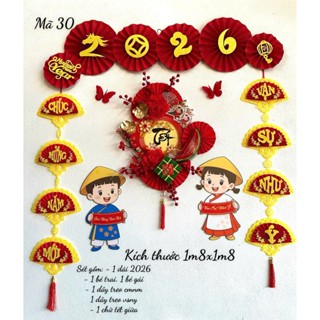  set câu đối trang trí tết 2026 trang trí nhà cửa BB 