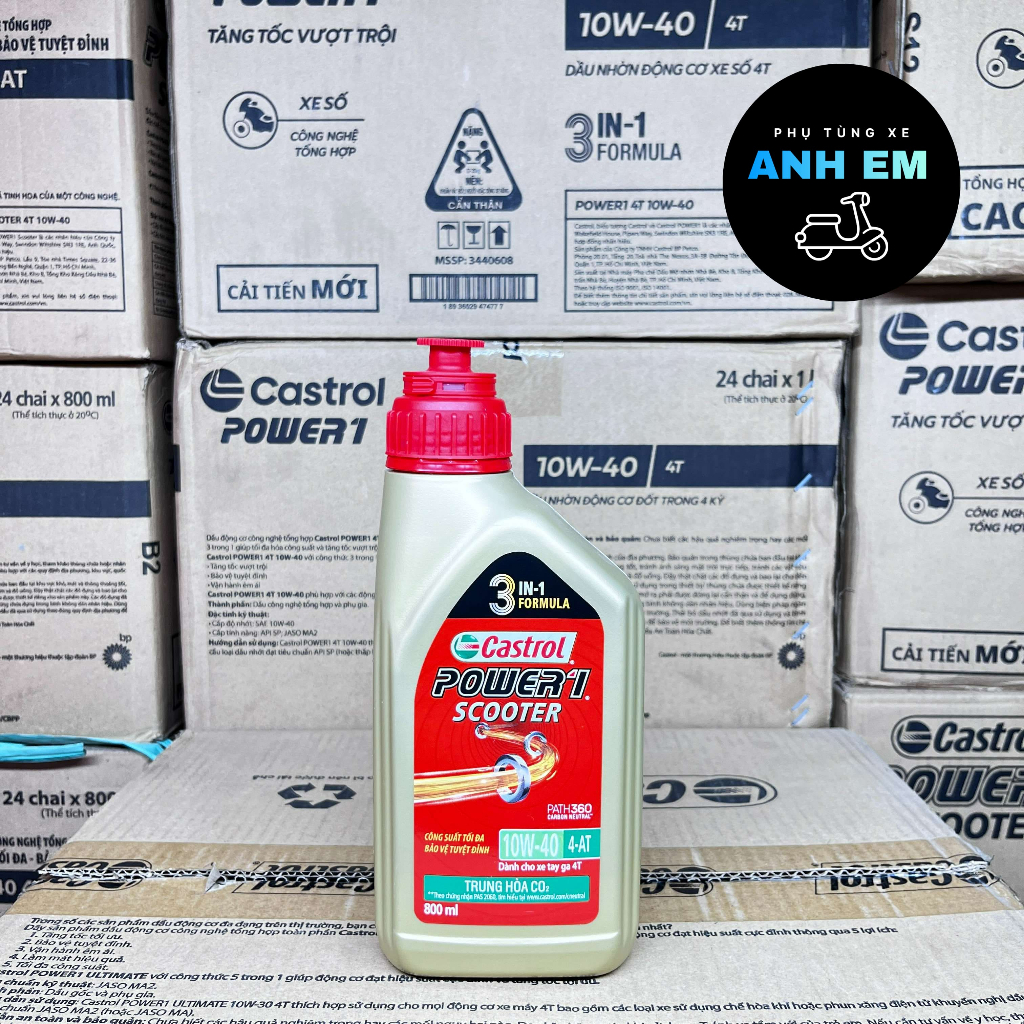 Nhớt cho xe tay ga Castrol Power-1 Scooter 10W40 4T