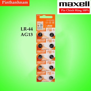  Pin LR44 AG13 Maxell Vỉ 10 Viên Chính Hãng Dung Lượng Cao 