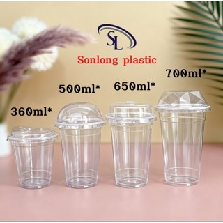 Lốc 50 cốc nhựa PP 360ml -500ml -700ml chuyên dùng cho hàng quán