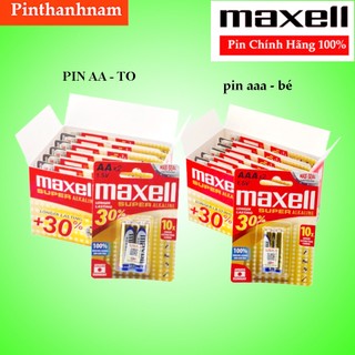  Hộp 24 Viên Pin AA   Pin AAA Maxell Super Alkaline Cao Cấp - Hàng Chính Hãng 