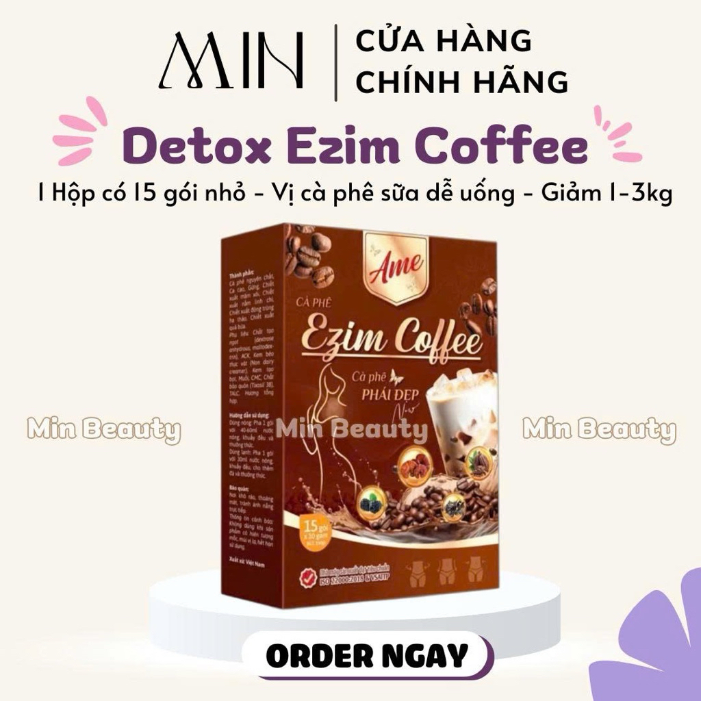 [FREESHIP] HỘP EZIM COFFEE Giảm Cân An Toàn, Hiệu Quả - 1 hộp 15 gói