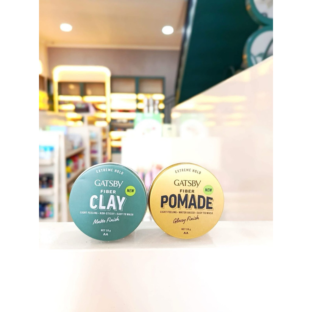 GATSBY FIBER CLAY/FIBER POMADE 80g made in Indonesia