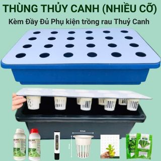  Bộ thùng trồng rau thủy canh  nhiều cỡ  và nắp  bán lẻ nắp 24 18 15 12 10 8 3 2 lỗ bền đẹp dễ sử dụng 