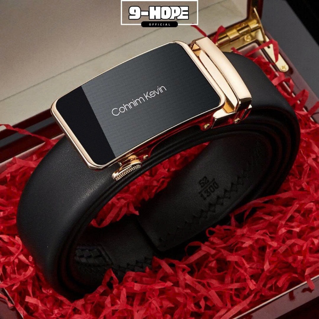 Thắt lưng nam Cohnim Kevin da cao cấp khóa kim loại tự động không gỉ - Cam kết bảo hành 6 tháng TL83