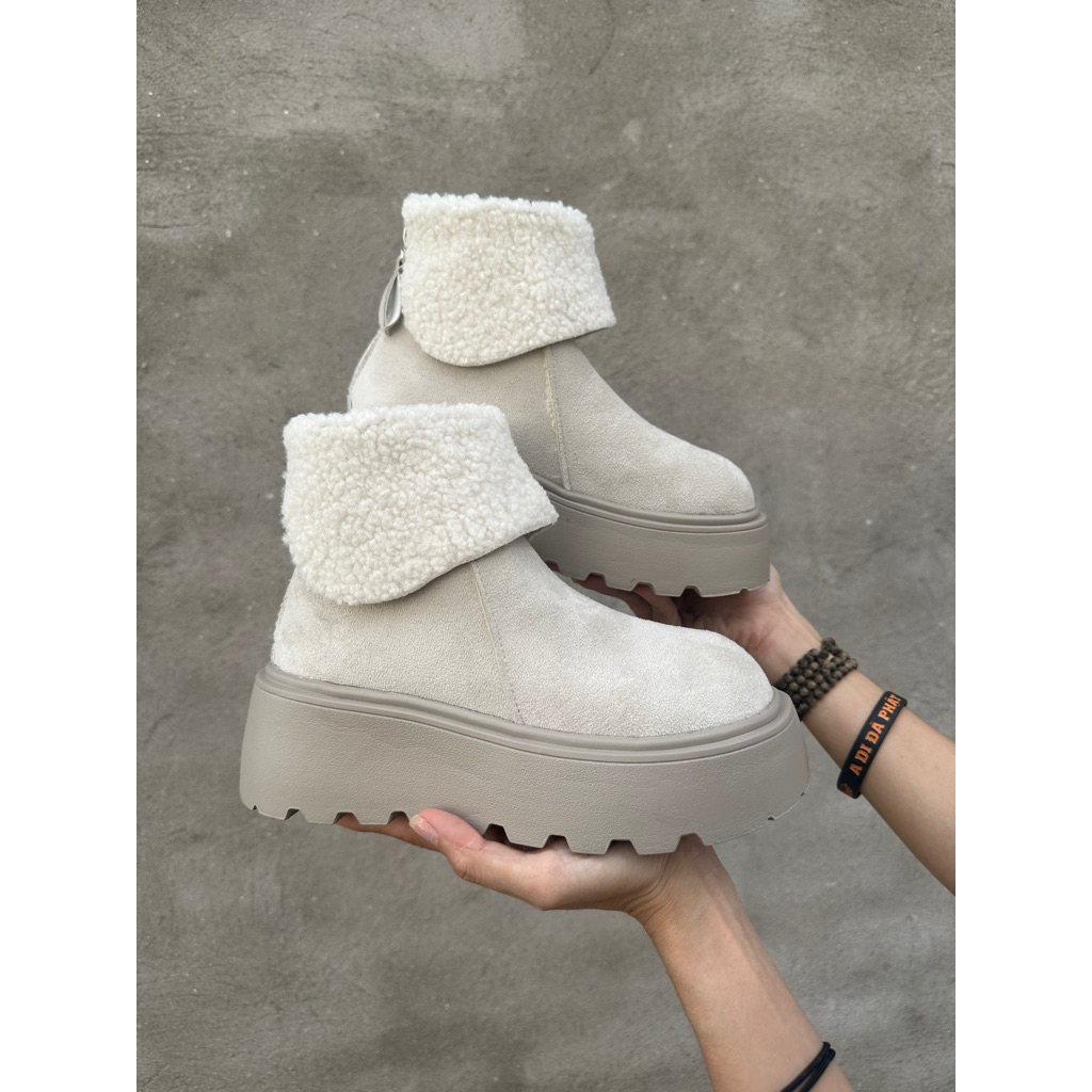 Giày bốt cổ lông đế 7cm Mã 112 hàng QCCC full box ALI 112 | BigBuy360 - bigbuy360.vn