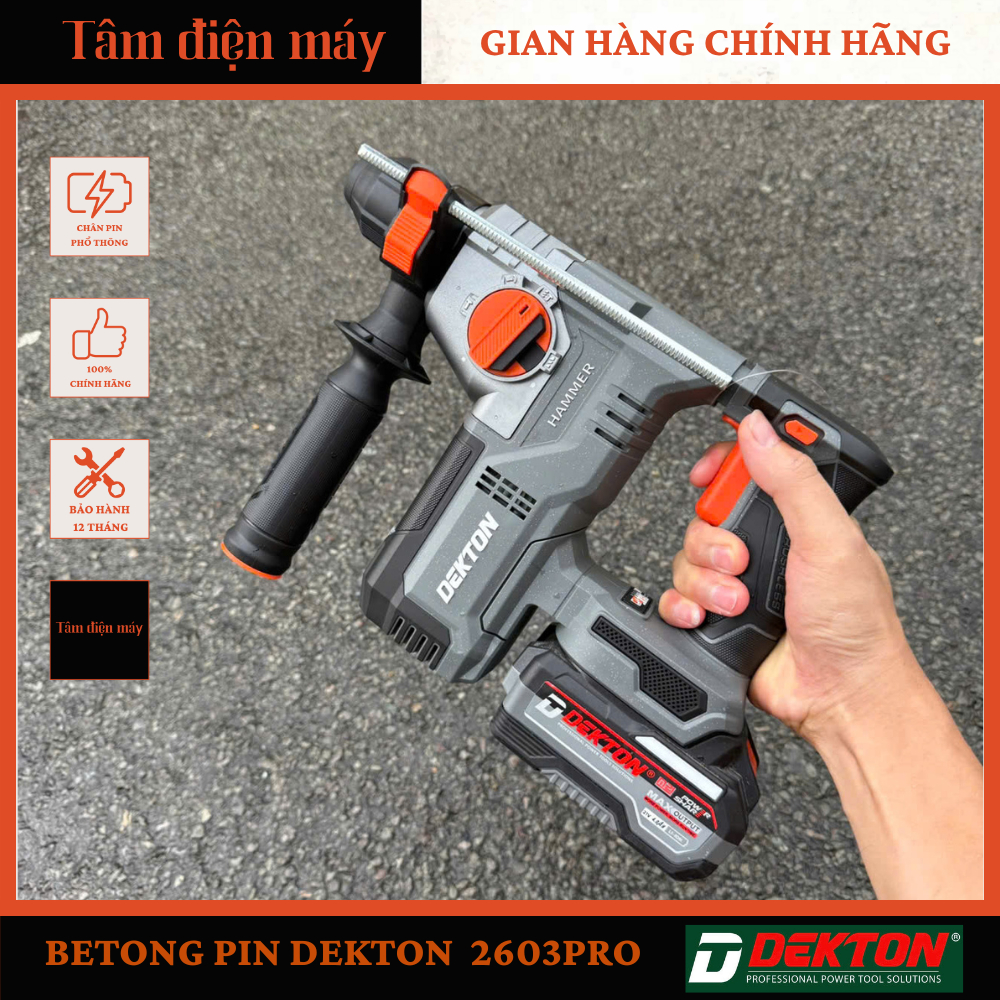 [Chính Hãng] Máy Khoan Bê Tông Dekton M21-RH2603PRO