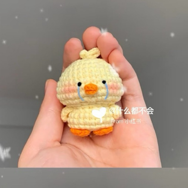 Móc khóa vịt mini tức giận cute handmade, móc khóa cặp đôi cute 2025