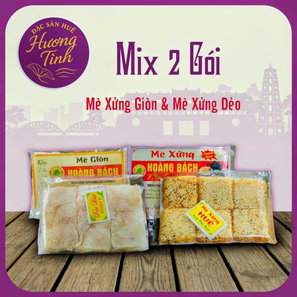 MIX 02 gói (1 gói mè xửng dẻo + 1 gói mè xửng giòn)