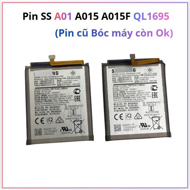 Pin SS A01/A015/A015F/QL1695,Cũ bóc máy còn ok