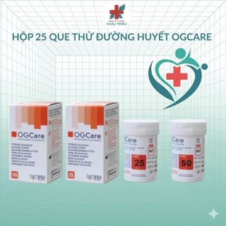 Que Thử Đường Huyết OGCARE Hộp 25 que - 50 que | Không Cần Code – Dùng Cho Máy OGCARE