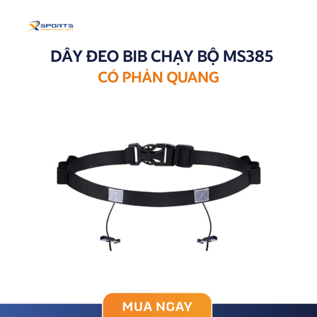 XSPORTS - DÂY ĐEO BIB CHẠY BỘ ĐỂ ĐƯỢC GEL VÀ CÓ PHẢN QUANG - MS395