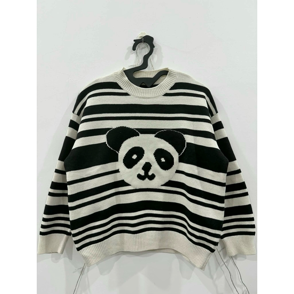 Áo len sọc thêu Gấu Kungfu Panda🐼