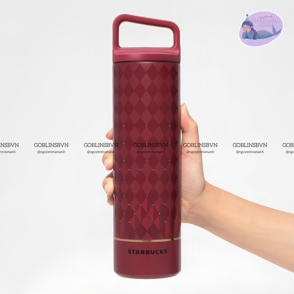 [Có Sẵn] Starbucks Authentic - Bình Giữ Nhiệt MiiR Cozy Luxury Red Tumbler 591ml