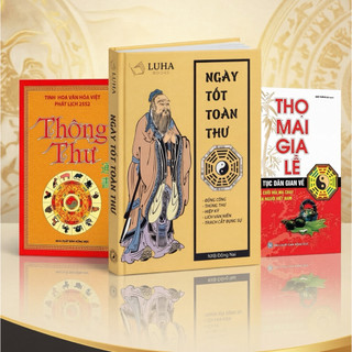 Sách - Combo 3 cuốn Tra ngày tốt, định việc lành: Ngày tốt toàn thư + Thông thư + Thọ mai gia lễ