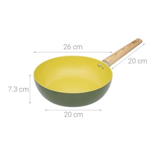Chảo chống dính Ceramic Elmich Olive Classic EL-5978OV26 26cm dùng cho mọi loại bếp