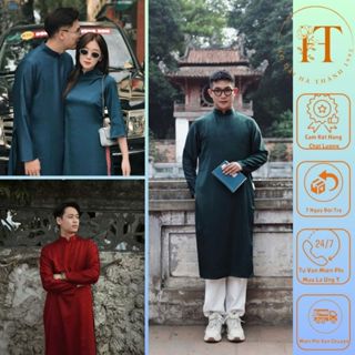 Áo dài Nam cách tân kéo khóa sau chất lụa mềm mặc đi tiệc, chụp ảnh, sự kiện, lễ tết, cưới hỏi...