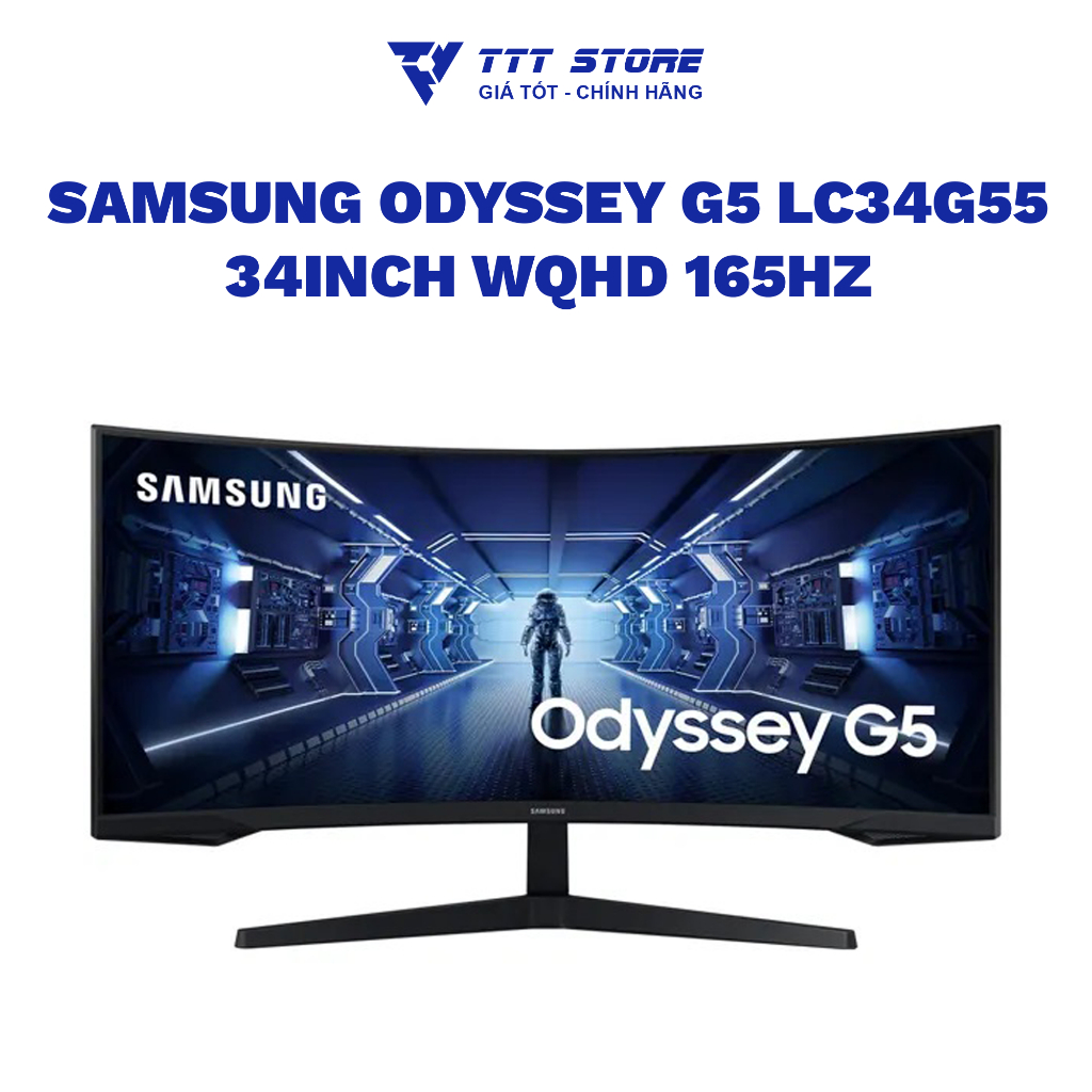 Màn hình Cong 1000R Samsung Gaming Odyssey G5 LC34G55TWWEXXV WVA 65Hz 1ms 34 inch Chính Hãng - TTTST