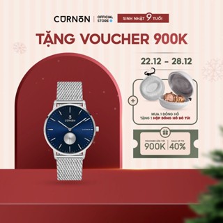  Đồng Hồ Nam Curnon Kashmir Swank Dây Kim Loại Chính Hãng - Thiết Kế 3 Kim Thời Trang 