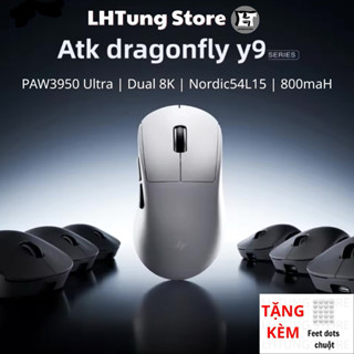   SẴN GIAO  Chuột không dây ATK Dragonfly Y9 Promax | Y9 Ultimate | PAW3950 Ultra | PAW3950 Ultra | 8K  Tặng dongle 8K  