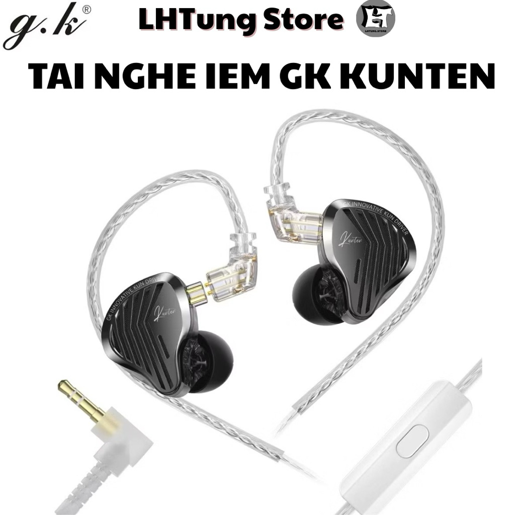 [SẴN GIAO] Tai nghe gaming In Ear có dây GK KUNTEN | tai nghe nhét tai IEM âm thanh Hifi chống ồn(Có