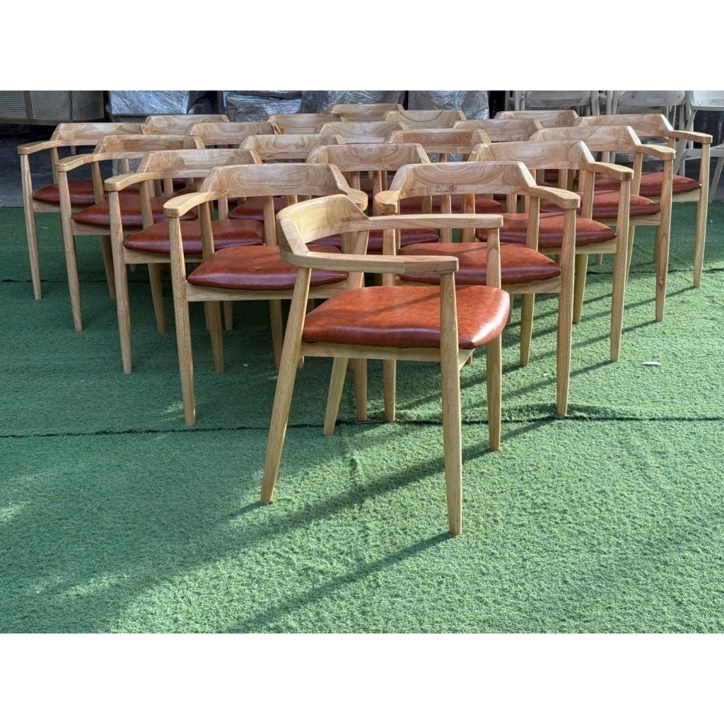 Ghế gỗ cafe Hiroshima tựa thấp