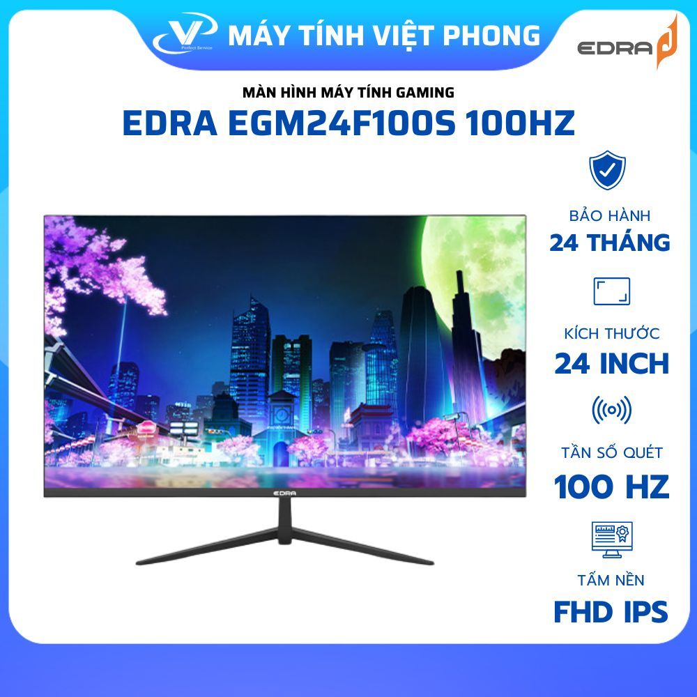 MÀN HÌNH PC EDRA EGM24F100S 24' IPS 100Hz - CHÍNH HÃNG BẢO HÀNH 2 NĂM